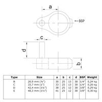 Doos Scharnierpen - zwart-B / 26,9 mm (80 stuks)